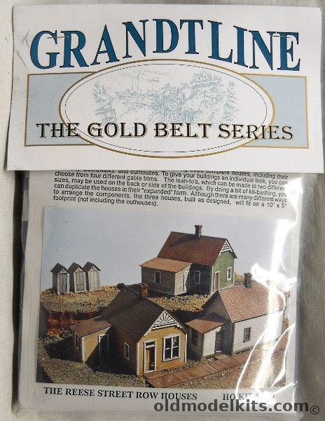 Grandt Line 1/87 The Reese Street Row Houses Gold Belt Series - HO Scale Craftsman Model - Bagged, 5903 plastic model kit